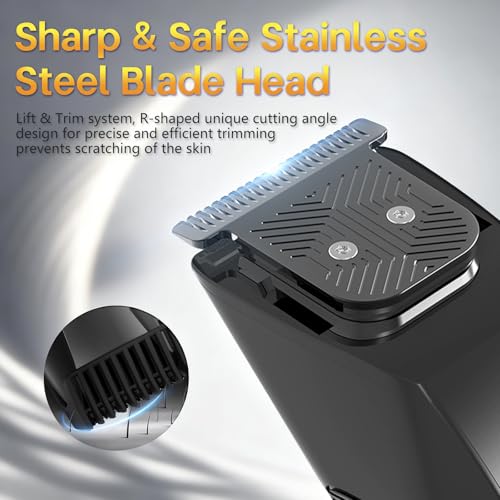 Beatslm Men's Beard Trimmer - 20 Length Settings, IPX7 Waterproof