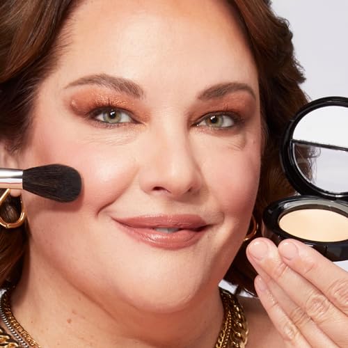 LAURA GELLER Dual-Ended Highlighter Brush + Baked Natural Glow Highlighter - French Vanilla