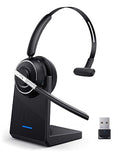 Bluetooth Headset with Microphone for PC - Noise Cancelling, USB Dongle & Mute Button