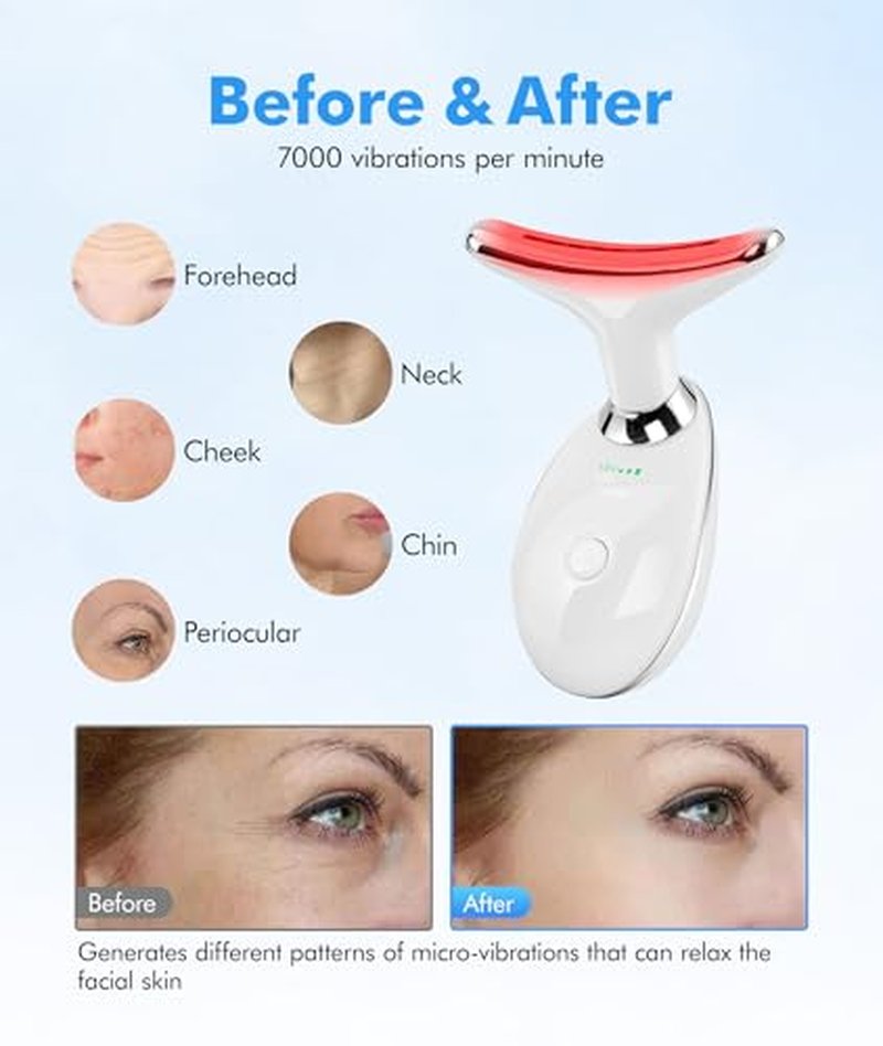7-Color Red Light Therapy Facial Massager with Heat & Vibration