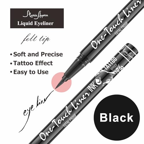 Black Waterproof Liquid Eyeliner Pen - 3 Pack, Hypoallergenic