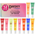 Dmsky Lip Gloss Bulk 12-Pack with Shea Butter - Clear High Shine