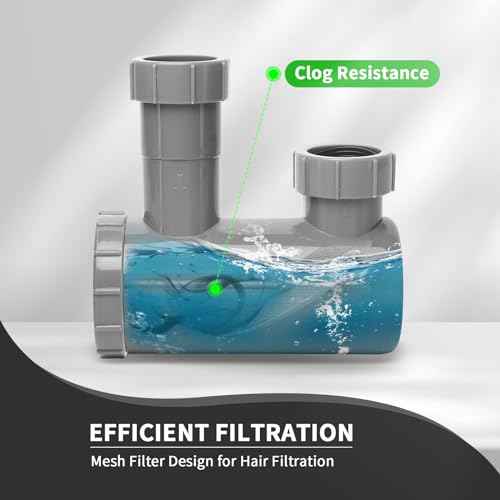 MoyRetty Universal Shampoo Bowl Sink Hair-P Trap, Fits Standard 1-1/2" Inlet & Outlet Drain Pipes, Beauty Barber Salon Equipment PVC Material Easy Clean(1 Pack)