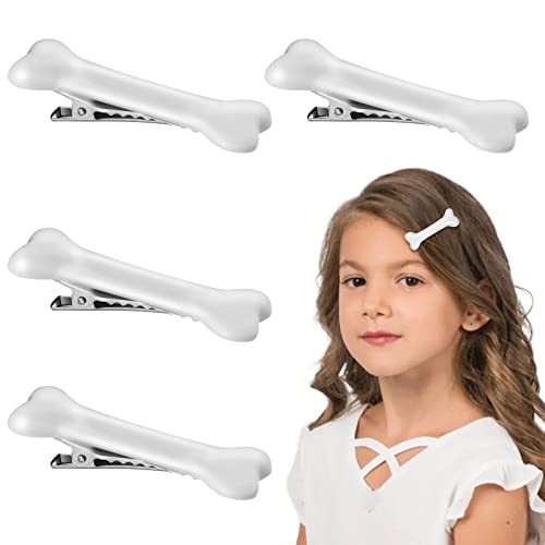 No Bend Hair Clips, No Crease Hairpins, Christmas Dog Bone Barrettes for Hairstyling Toddlers, Girls, Teens