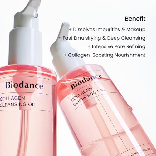 BIODANCE Collagen Cleansing Oil, Facial Oil Cleanser, Gentle Makeup Remover without Clogging Pores, Removes Bleackhed and Whitehead for Sensitive Skin, Oily Skin, Korean Skincare¤Ó6.76 fl. oz. (200 ml)