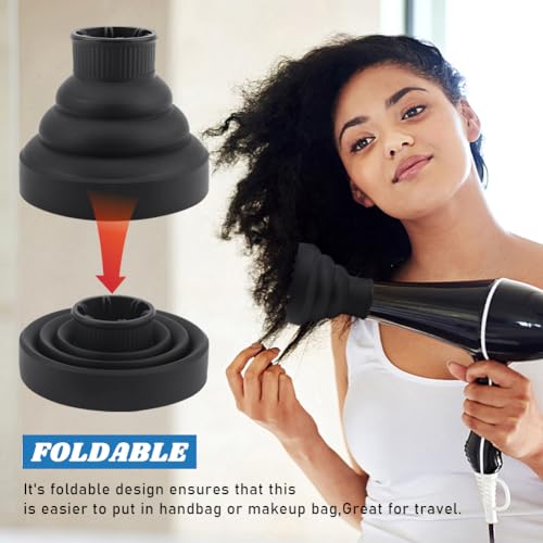 Collapsible Hair Dryer Diffuser for Curly Hair – Universal Attachment
