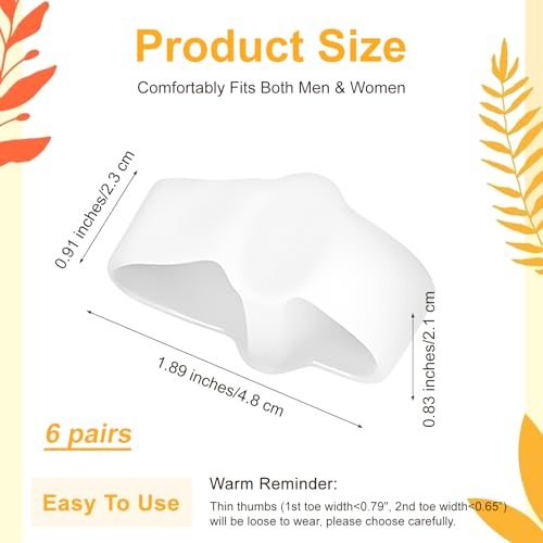 ElevateTech 12 Pack Silicone Bunion Toe Separators for Men & Women