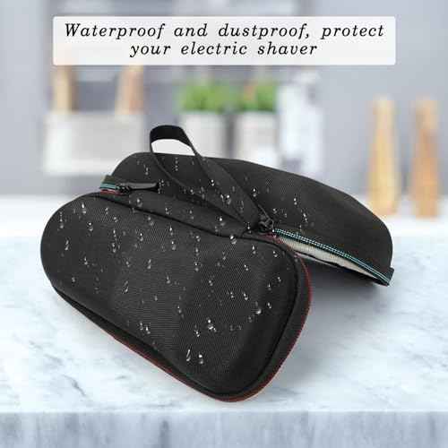 Braun Shaver Travel Case - Hard EVA Protective Holder for Series 3/5/6/7/8/9 Pro+ & All Models (Fits 3s, 5s, 7s, 8s, 9s)-Water-Resistant Men's Electric Razor Storage Pouch for Gym & Vacation