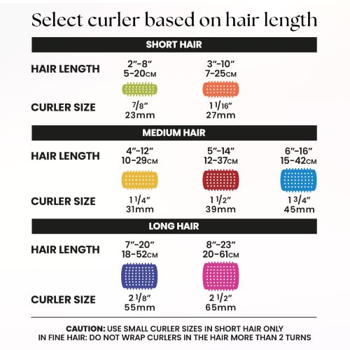 Olivia Garden Jet Set EZ Grip Self-Gripping Hair Curlers for Styling & Perming