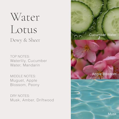 CLEAN H2EAU Water Lotus Fragrance Perfume 3.4 Fl Oz Hydrating, Long Lasting, Cruelty-Free