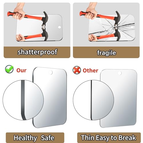 Fogless Shower Mirror for Shaving, 6x4 Inch Anti-Fog