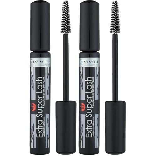 Rimmel Extra Super Lash Mascara, Black, 0.27 Fluid Ounce (Pack of 2)