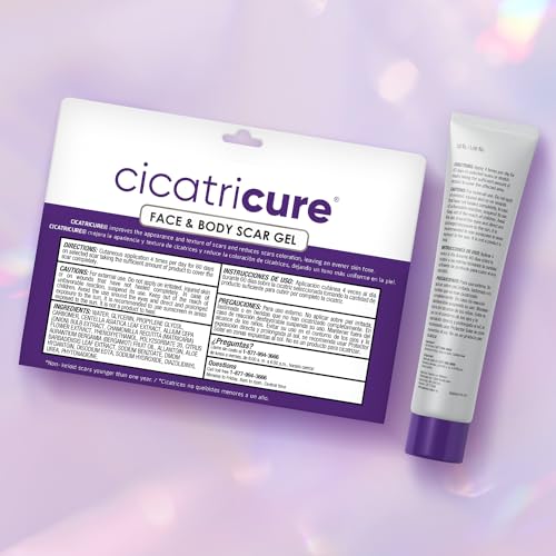 Cicatricure Face & Body Advanced Scar Gel, Scar Treatment for Old & New Scars, Fades Stretch Marks Away, Surgical Scars, Injuries, Burns and Acne Scar Treatment, For Adults & Kids, 1 oz (28g), 1-Pack