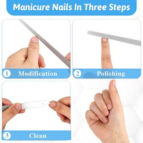 Diamond Dust Nail File Metal Nail File 6 Inch Dust Nail File Diamond Dust Nail Files for Natural Nails Stainless Steel Fingernail Files with Pointed Tip for Manicure, Pedicure(2 PCS)