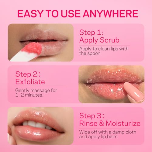 AMOADO Sugar Lip Scrub for Dark Lips – Exfoliating Smooth & Soft with