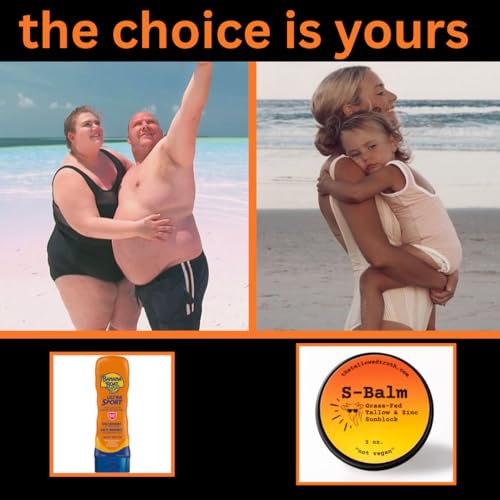 S-Balm ?Tallow and Zinc Sun Block ? Grass-Fed Beef Tallow Moisturizer with 17% Non-Nano Zinc Oxide ? Unscented Balm For Daily Outdoor Use ? 2 oz