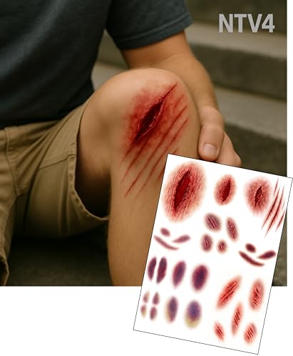 SFX Wound & Bruise Temporary Tattoo Set – 2 A5 Sheets