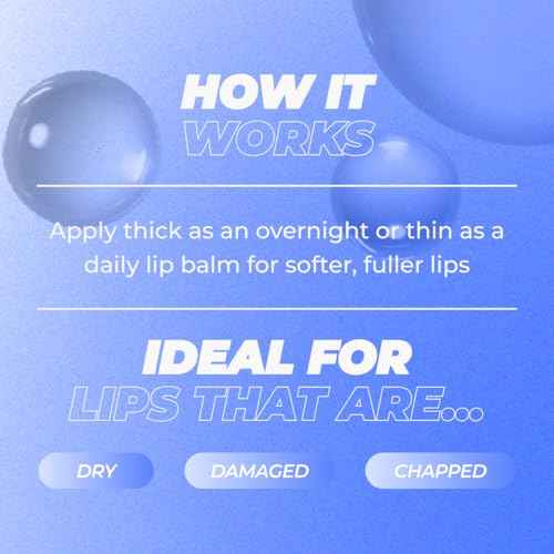 Vitamasques Overnight Lip Mask - Hydrating Vanilla Lip Balm Moisturizer with Vitamins & Natural Oil Hydrates, Nourishes & Plumps Lips Area - Korean Skin Care Lip Care Products (Pack of 3)