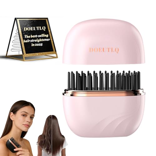 Cordless Hair Straightening Brush Portable Ionic Styling Tool