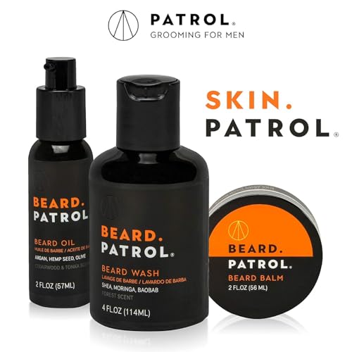 Bump Patrol Beard Patrol Beard Wash for Men ? Natural Men's Facial Hair Shampoo & Conditioner in One, Sulfate-Free Mustache Cleanser and Moisturizing Soap, Forest Scent - 4 fl oz - Pack 1