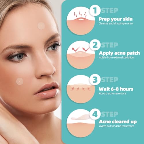 New Pimple Patches for Face, 3 Different Sizes Hydrocolloid Acne Patches,Large Pimple Patch Pimple Stickers for Covering Zits and Blemishes, Zit Patches Sticker for Face or Skin