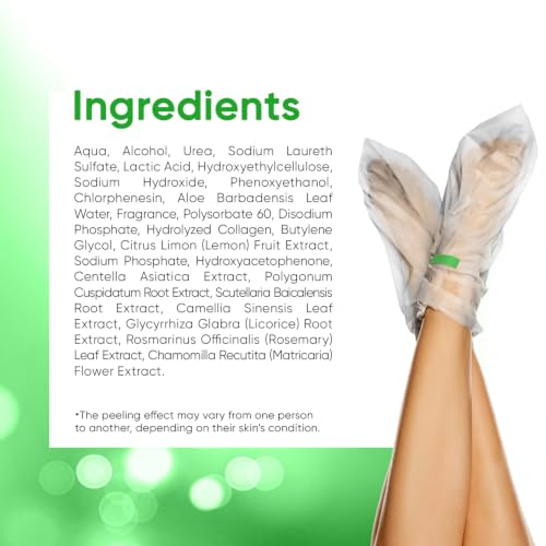 CÉLOR Foot Peel Mask for Dead Skin & Callus Removal - Aloe Vera & Nourishing Ingredients, 2 Pairs