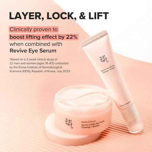 Beauty of Joseon Revive Under Eye Patch Retinal Ginseng for Puffy Under Eye Bag Masks Collagen Peptide Korean Skincare for Women and Men, 60 Sheets 30 Pairs