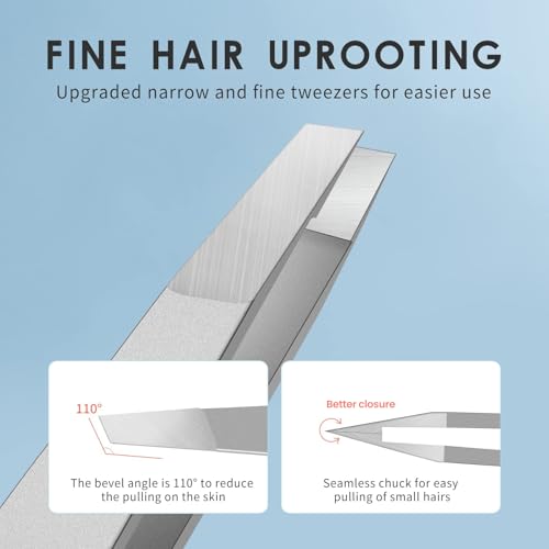 Professional Slant Tweezers for Eyebrows – Stainless Steel, Precision Tips