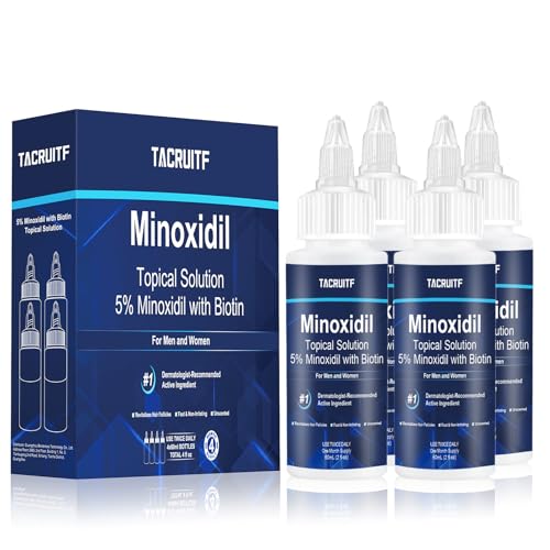 5% Minoxidil Hair Growth Serum for Men & Women, 4 Pack