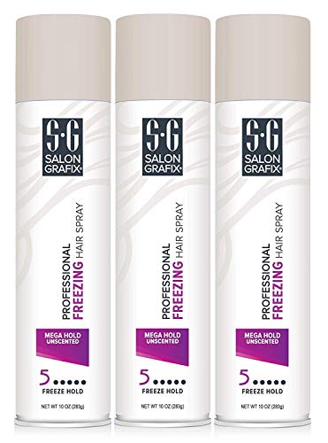 Salon Grafix Professional Mega Hold Hair Spray 10oz (Pack of 3)