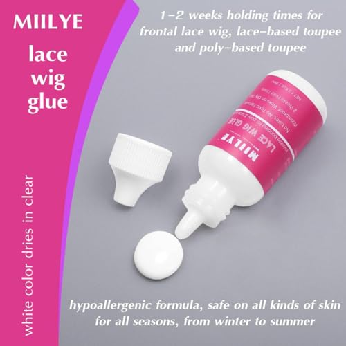 MIILYE Lace Wig Glue - Strong Hold, Waterproof & Sweat Proof