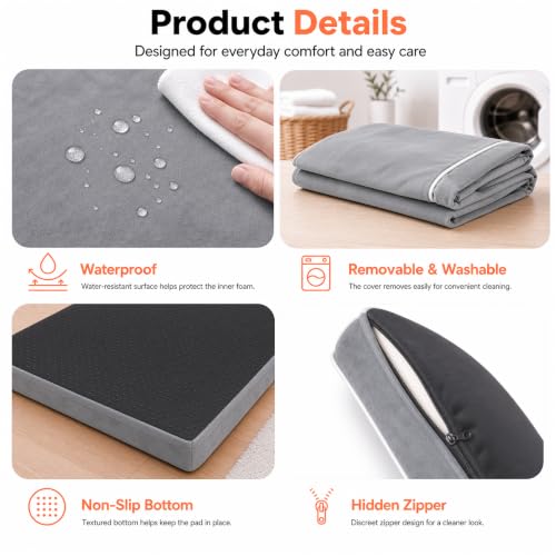 Orthopedic Dog Mat with 28D Memory Foam & Waterproof Lining