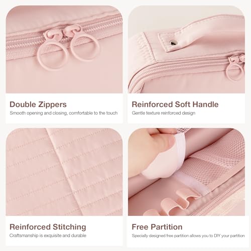 Abiudeng Stand-Up Makeup Bag with Phone Holder