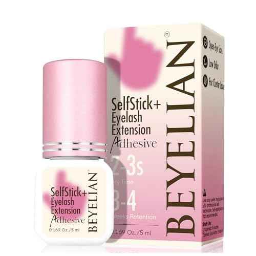 BEYELIAN Sensitive Lash Cluster Glue,Strong Hold Eyelash Extension Glue Long Lasting 3-4 Weeks Waterproof & No Irritation Hypoallergenic Formaldehyde-Free for Open Eyes DIY or Professional (5ML)