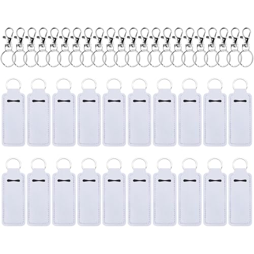 Duufin 20-Pack Chapstick Keychain Holders with Metal Clips