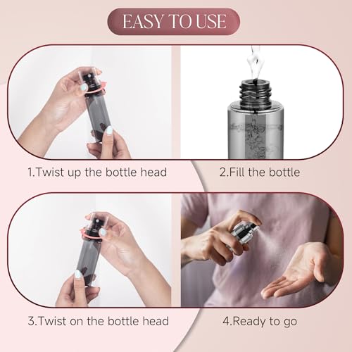 GIVITASOT 3-Pack 1oz Fine Mist Spray Bottles - Durable Mini Misters