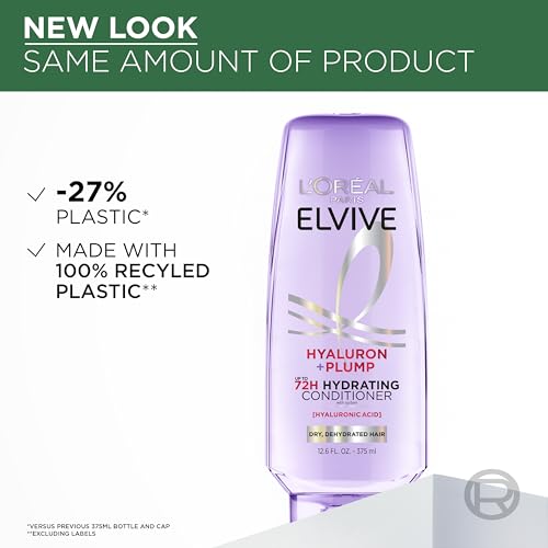 L'Oreal Paris Elvive Hyaluron Plump Hydrating Conditioner 12.6 Fl Oz