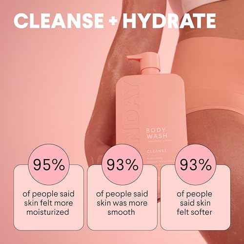 MONDAY HAIRCARE CLEANSE Body Wash with Grapefruit Extract, Hyaluronic Acid, Shea Butter, Coconut Oil for Normal to Oily/Combination Skin 900 mL (Dual Pack)