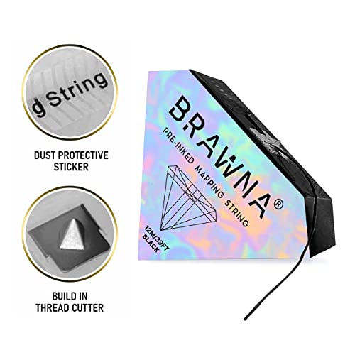 BRAWNA Eyebrow Mapping Thread 3-Pack White Pink Black 12m