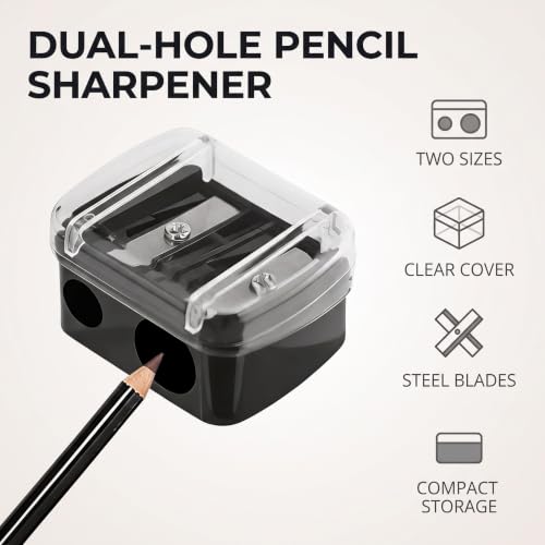 Dual Hole Makeup Pencil Sharpener for Eyeliners & Lip Liners – Portable Cosmetic Sharpening Tool