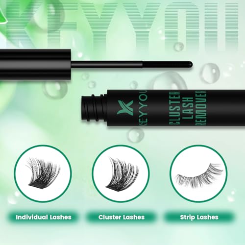 Lash Cluster Remover with Spiral Brush - Fast-Acting Oil Formula