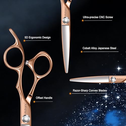 YASAKA 6.0" Professional Hair Cutting Scissors Cobalt Steel Sharp Convex Edge