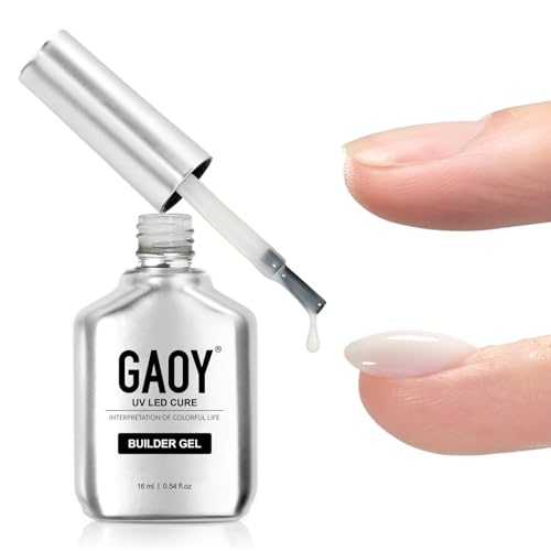 GAOY Builder Gel for Nails - Milky Jelly White Extension & Strengthener, 16ml