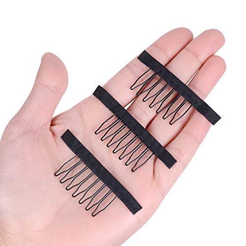 24-Piece Steel Wig Clips & Combs Set for Hairpieces