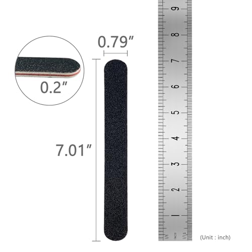 20 Pack Nail Files 100/180 Grit Double-Sided Emery Boards for Natural & Acrylic Nails