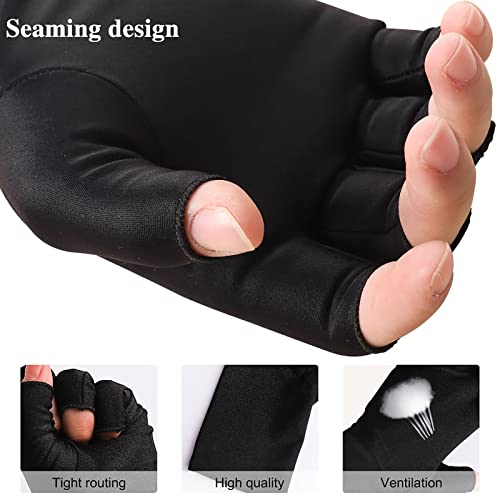 UPF 50+ Fingerless UV Protection Gloves for Gel Manicure & Nail Lamp
