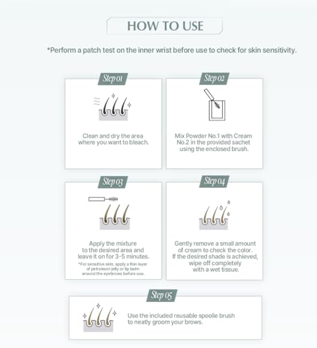 Brow Color Bleach Kit - Quick Toning System