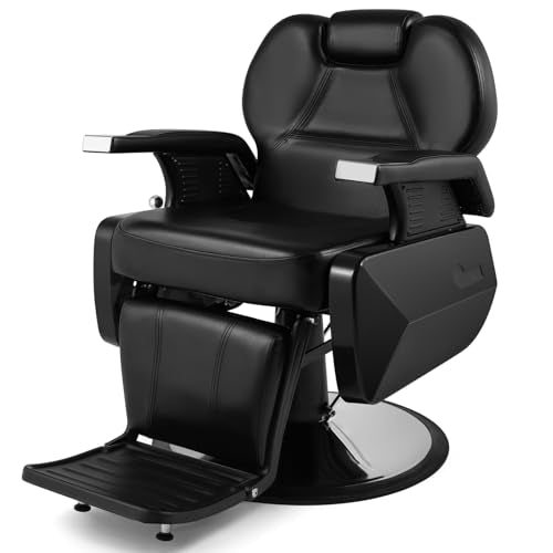 Artist hand Professional Barber Chair - Heavy Duty Hydraulic, 450lb
