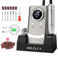 PRYZUNA Gray Portable Electric Nail Drill 45000RPM Cordless Professional Efile