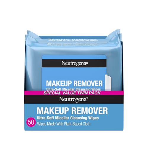 Neutrogena Micellar Makeup Remover Wipes - Hypoallergenic, Waterproof, 2 Pack
